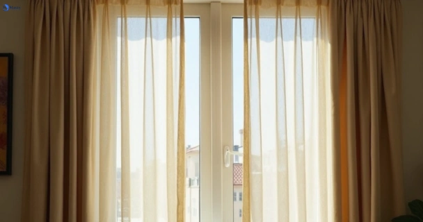 Dull dusty drapes in ryde-nsw before professional cleaning